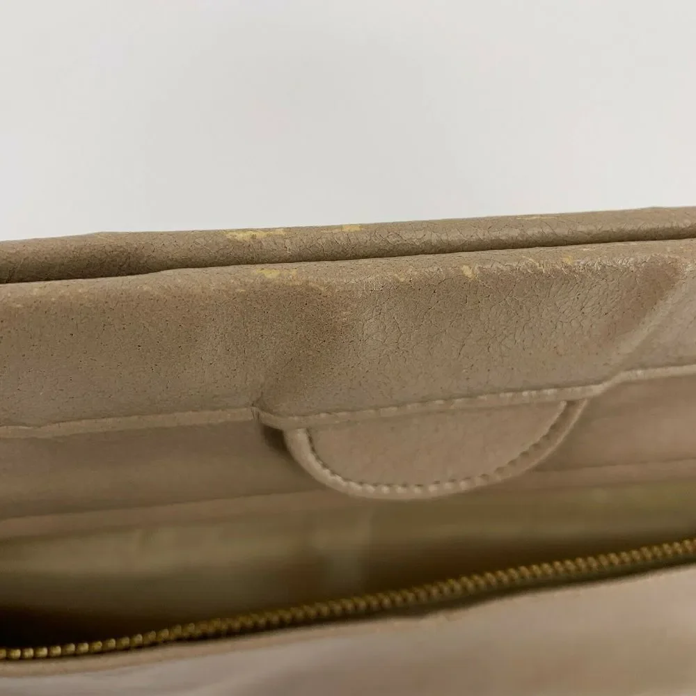 Vintage Zenith Tan Leather Clutch Bag